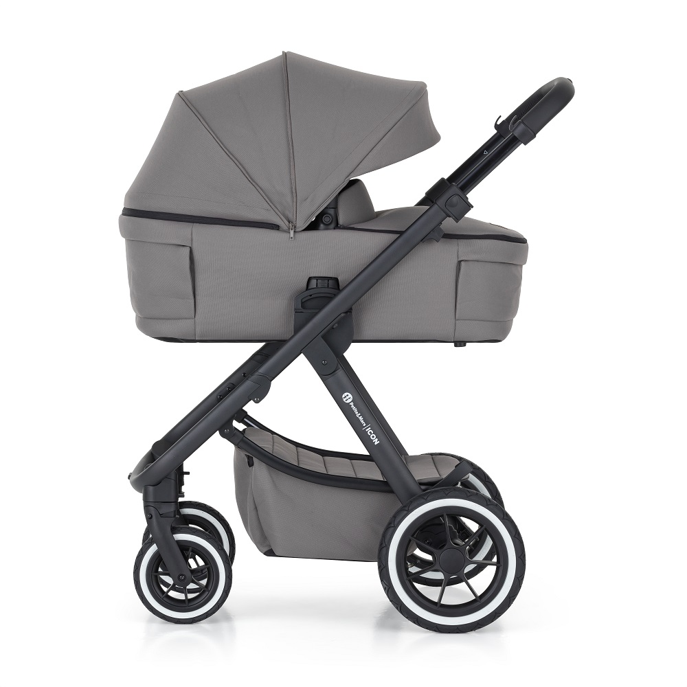 PETITE&amp;MARS Kočík kombinovaný ICON 2v1 Dove Grey LITE AIR + Core Pro i-Size Black Grey + Báza