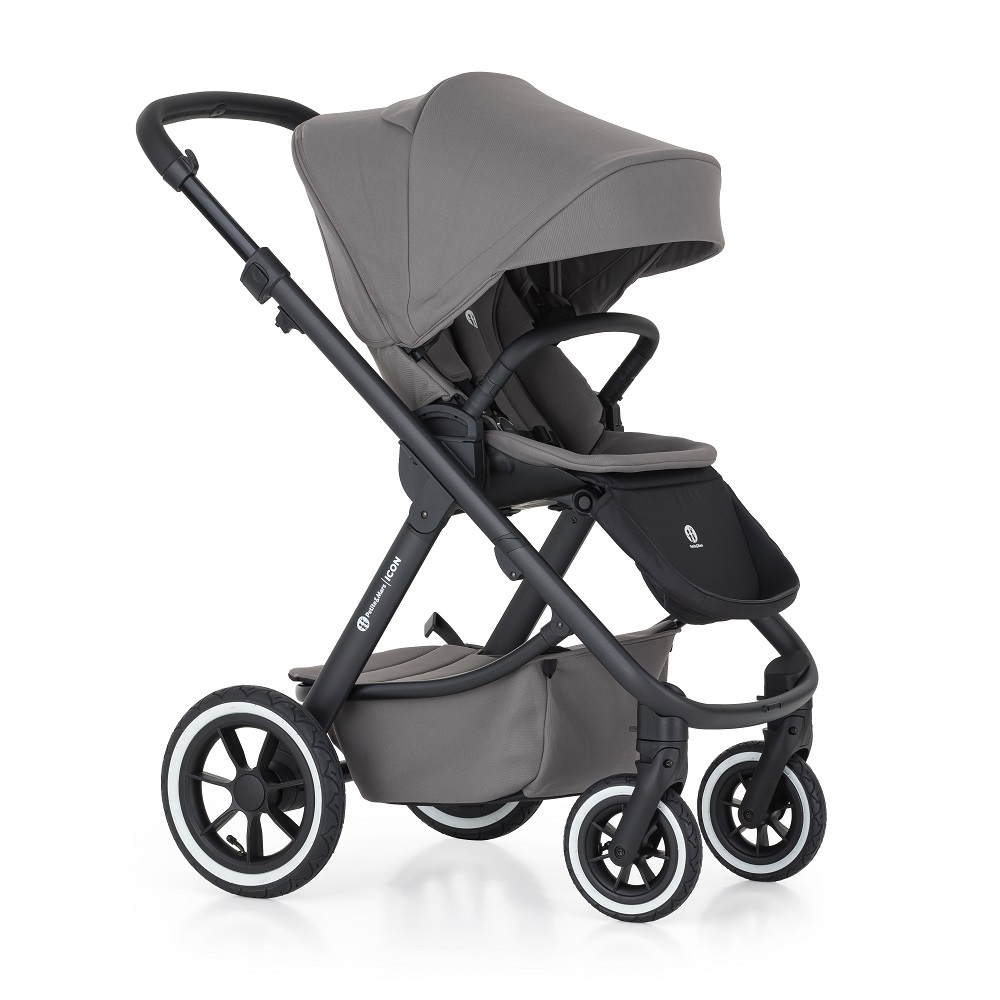 PETITE&amp;MARS Kočík kombinovaný ICON 2v1 Dove Grey LITE AIR + Core Pro i-Size Black Grey + Báza