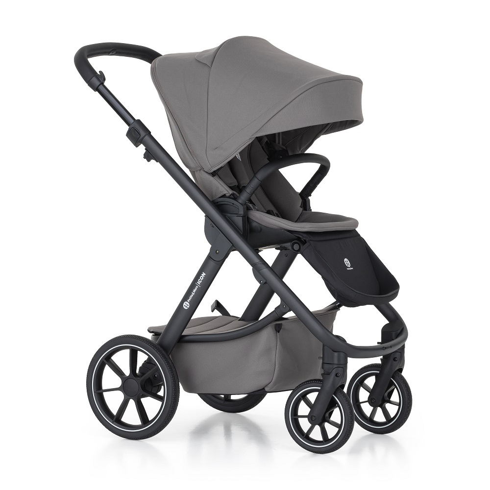 PETITE&amp;MARS Kočík kombinovaný ICON 2v1 Dove Grey XXL RWS + Core Pro i-Size Black Grey + Báza