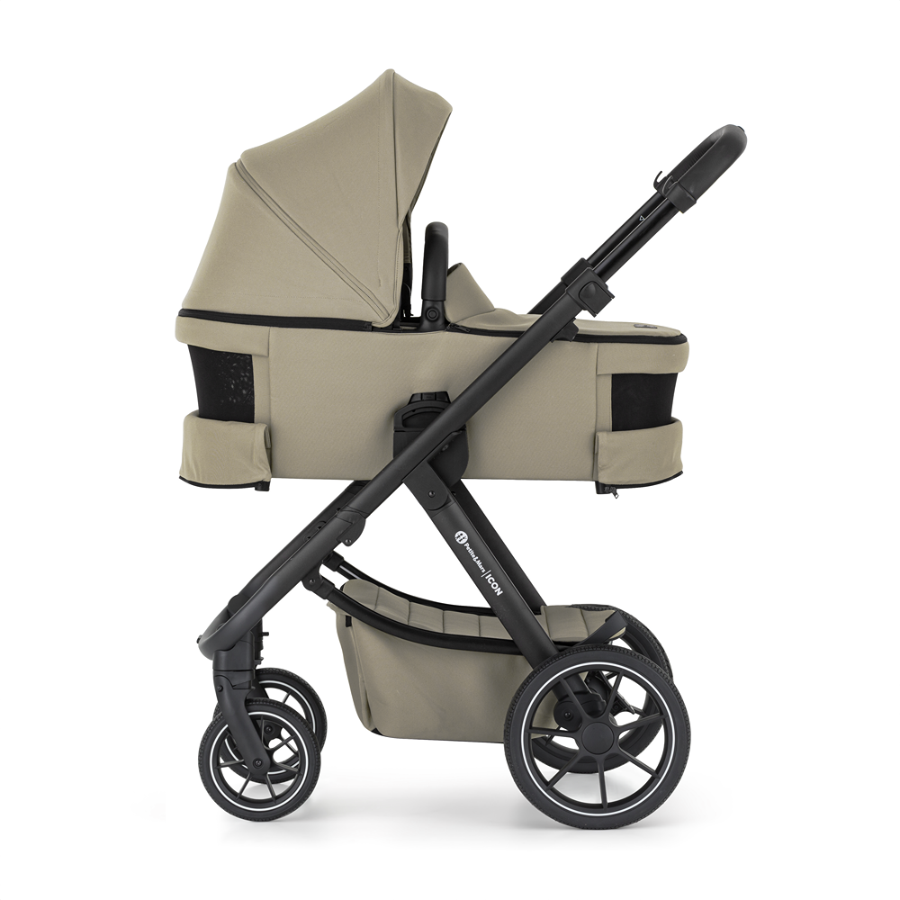 PETITE&amp;MARS Kočík kombinovaný ICON 2v1 Mossy Green LITE RWS + Core Pro i-Size Black Grey + Báza