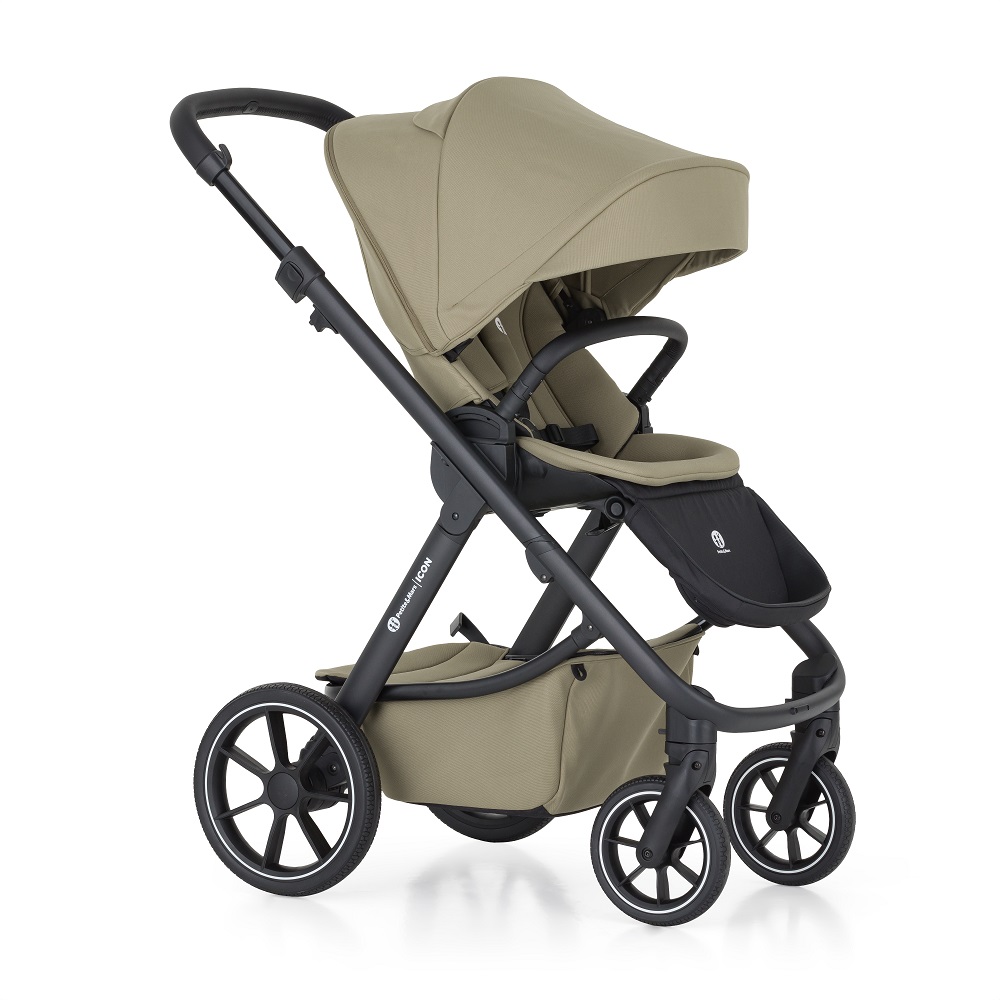 PETITE&amp;MARS Kočík kombinovaný ICON 2v1 Mossy Green LITE RWS + Core Pro i-Size Black Grey + Báza