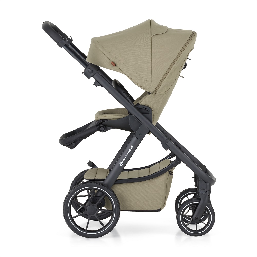 PETITE&amp;MARS Kočík kombinovaný ICON 2v1 Mossy Green LITE RWS + Core Pro i-Size Black Grey + Báza