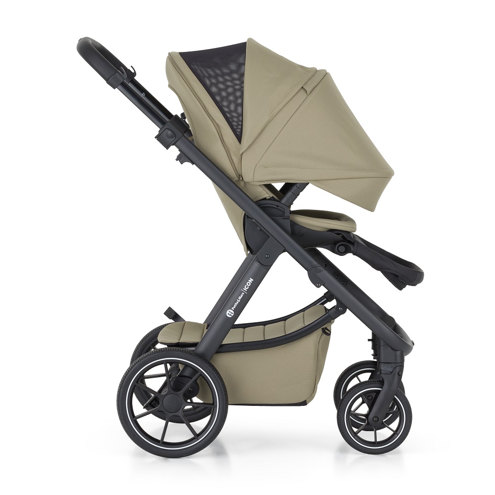 PETITE&amp;MARS Kočík kombinovaný ICON 2v1 Mossy Green XXL RWS + Core Pro i-Size Black Grey + Báza