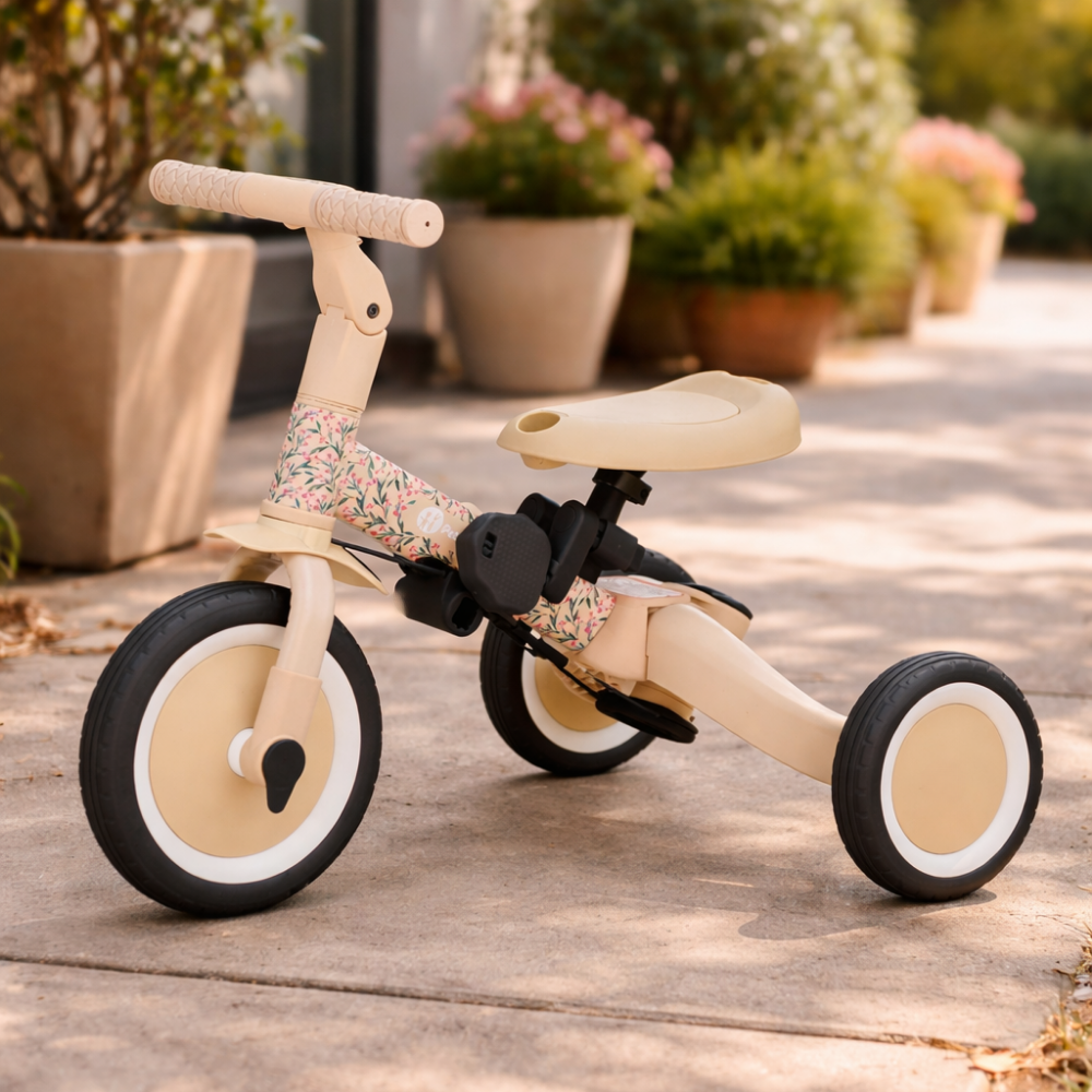 PETITE&amp;MARS Trojkolka multifunkčná 5v1 Turbo - limitovaná edícia Pink Meadow