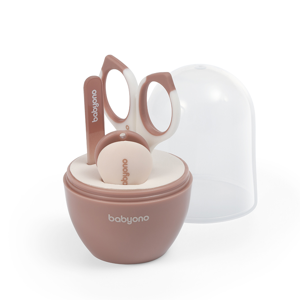BABYONO Set na detskou manikúru Beige