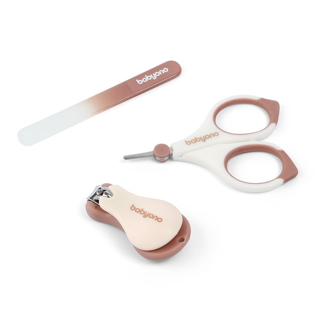 BABYONO Set na detskou manikúru Beige