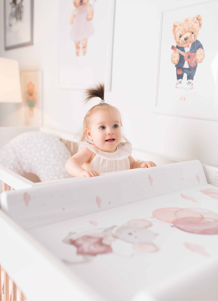 CEBA BABY Podložka prebaľovacia 2-hranná s pevnou doskou (50x70) Basic Mouse