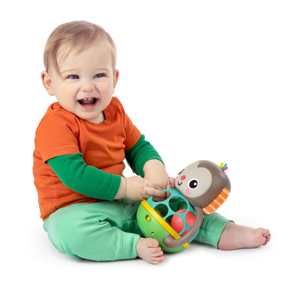 OBALL Hračka multisenzorická Grab &amp; Giggle Monkey™ 6m+
