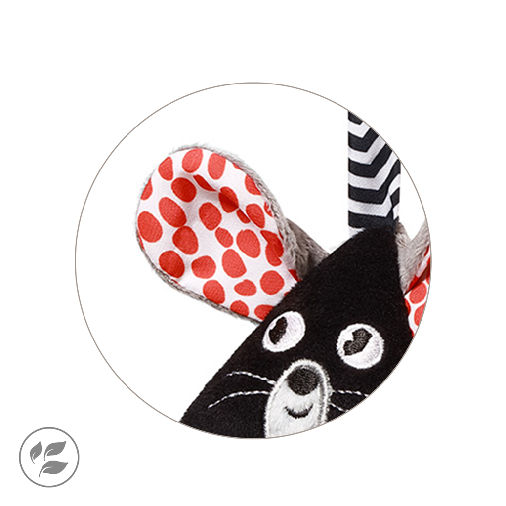 BABYONO Hračka závesná kontrastný kolotoč Mouse 0m+