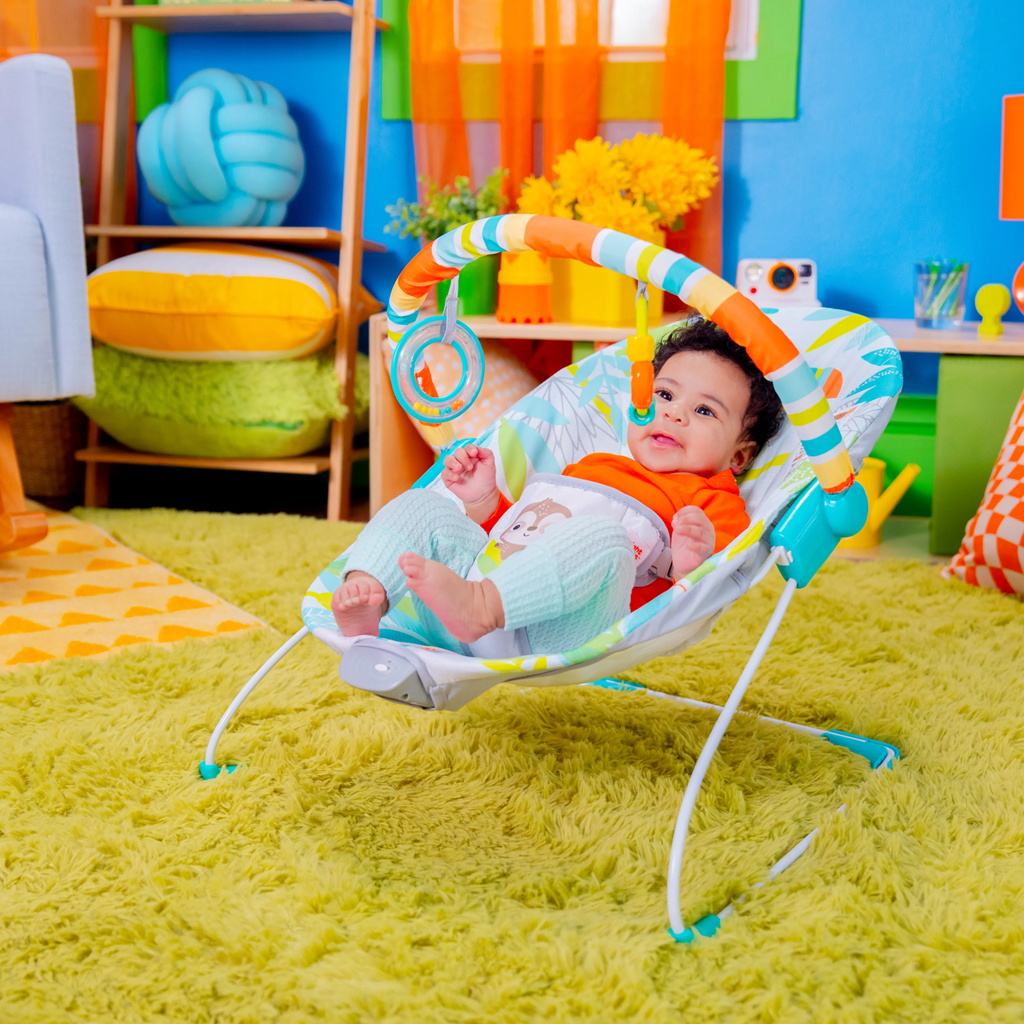 BRIGHT STARTS Lehátko vibrujúce Rainforest Vibes™ 0m+ do 9kg