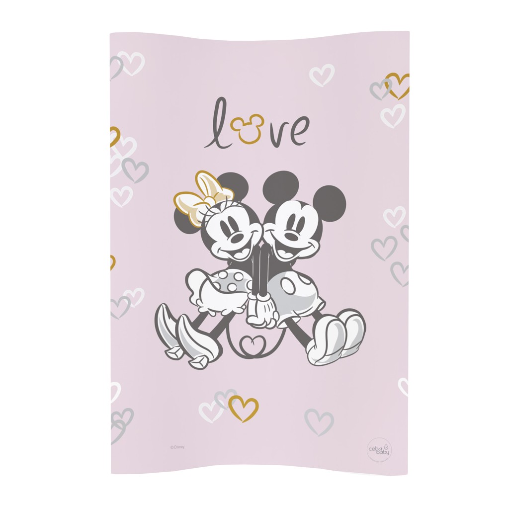 CEBA BABY Podložka prebaľovacia mäkká COSY (50x70) Disney Minnie&amp;Mickey Pink