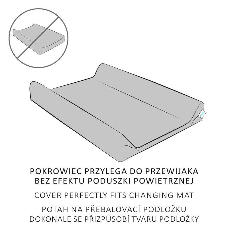 CEBA BABY Poťah na prebaľovaciu podložku 50x70-80 cm 2 ks Turquoise+Ecru