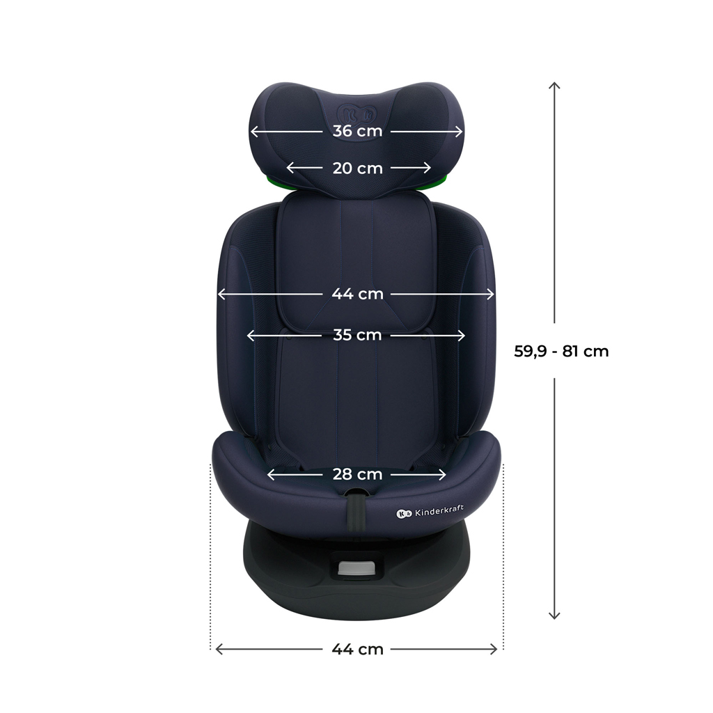 KINDERKRAFT Autosedačka i-Grow 2 Plus (40-150 cm) Navy