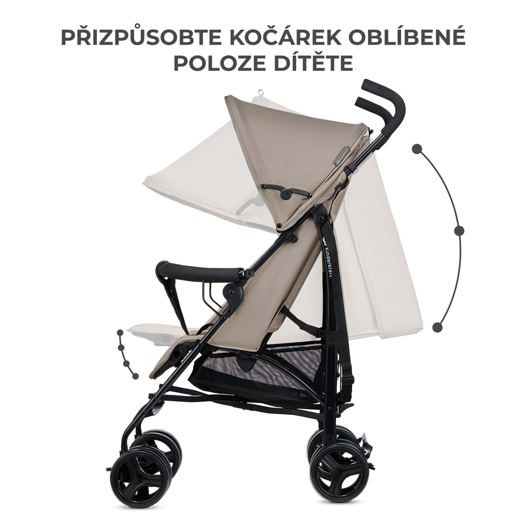 KINDERKRAFT Kočík golfový Tik Beige