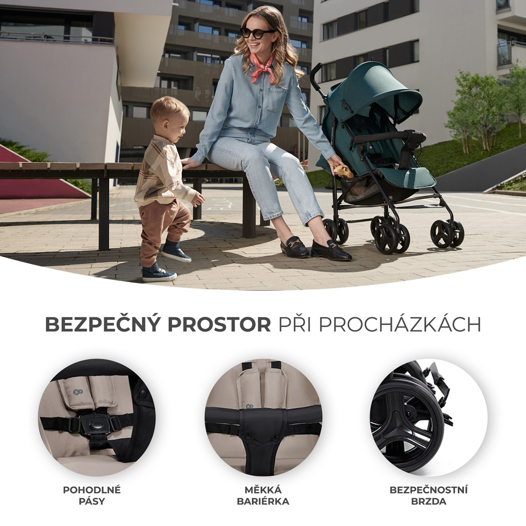 KINDERKRAFT Kočík golfový Tik Beige