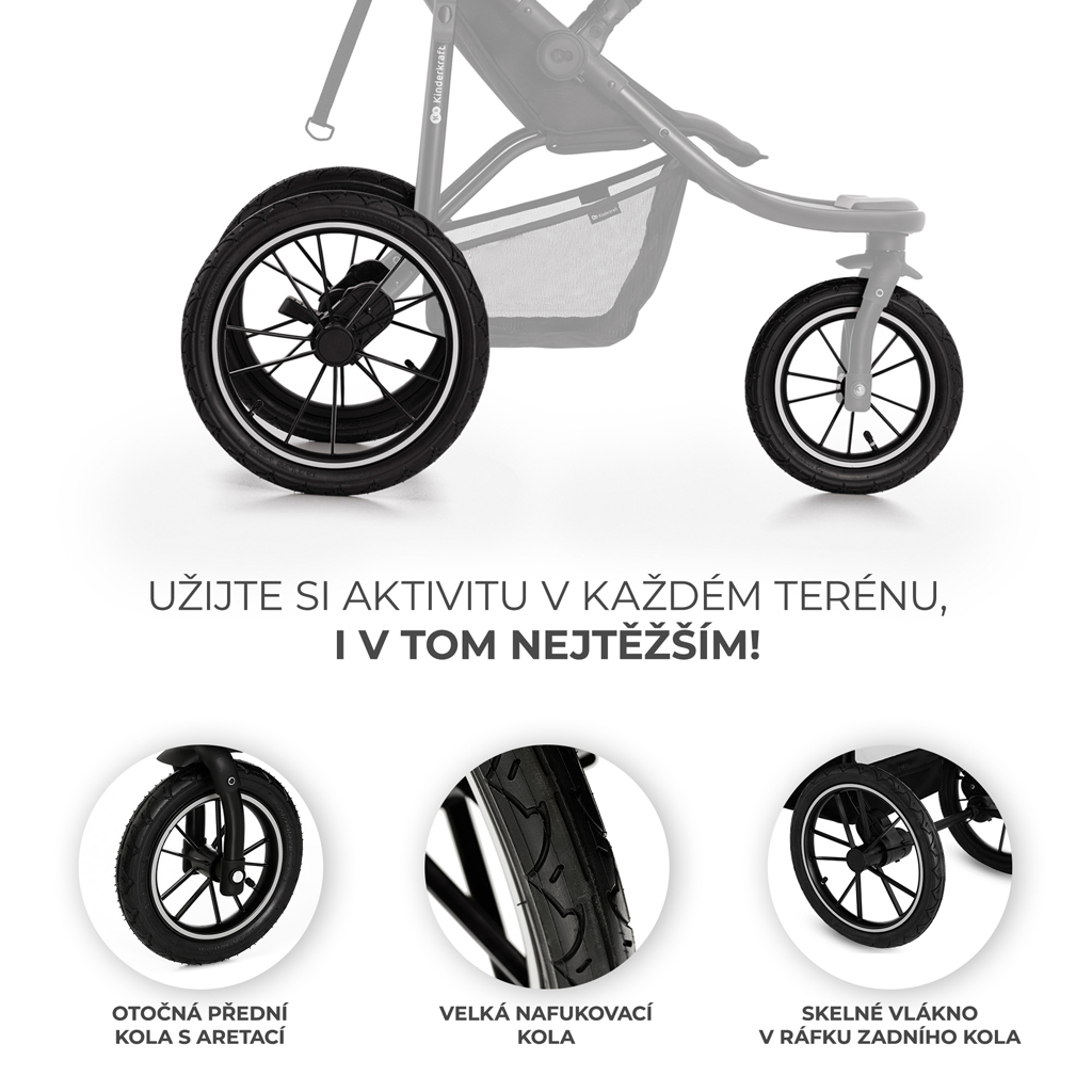 KINDERKRAFT Kočík športový Helsi 2 Grey