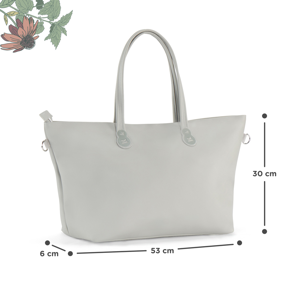 KINDERKRAFT SELECT Taška prebaľovacia Treasurebag Light Grey Nature Vibes, Premium