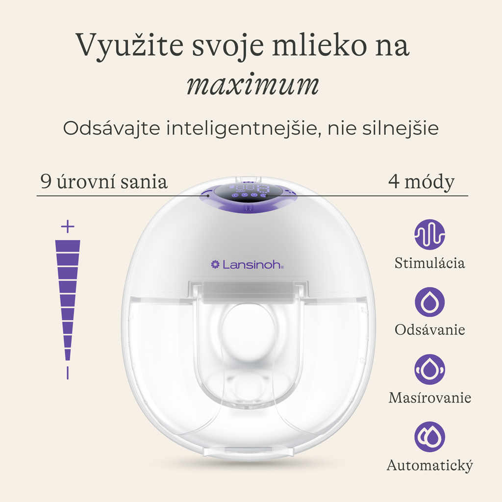 LANSINOH Odsávačka materského mlieka elektrická handsfree Solo