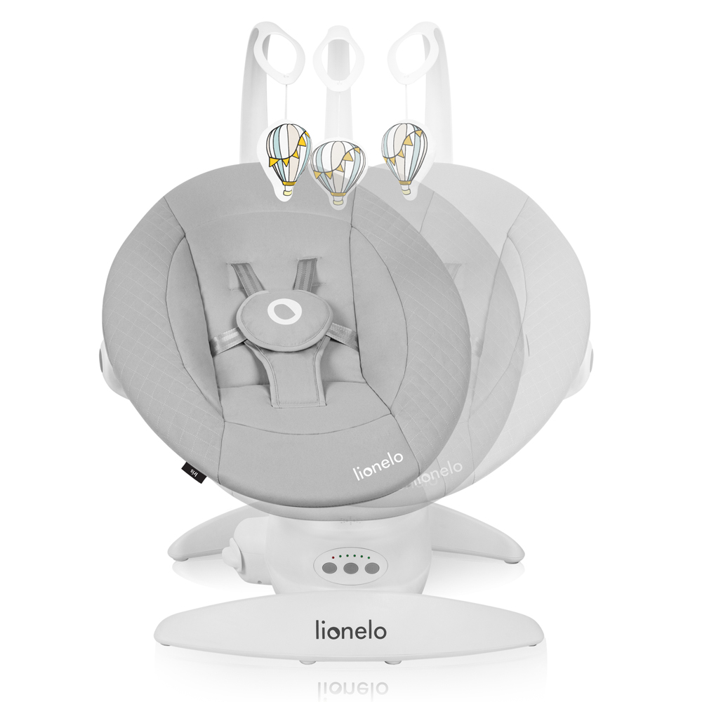 LIONELO Detské lehátko Iris Grey Concrete, 0m+