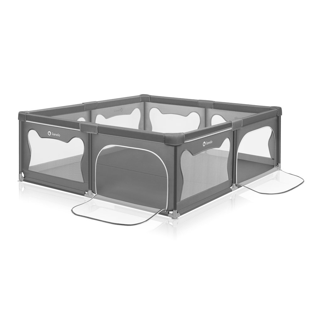 LIONELO Ohrádka pre deti Willow XL Grey Concrete 187 x 207 cm