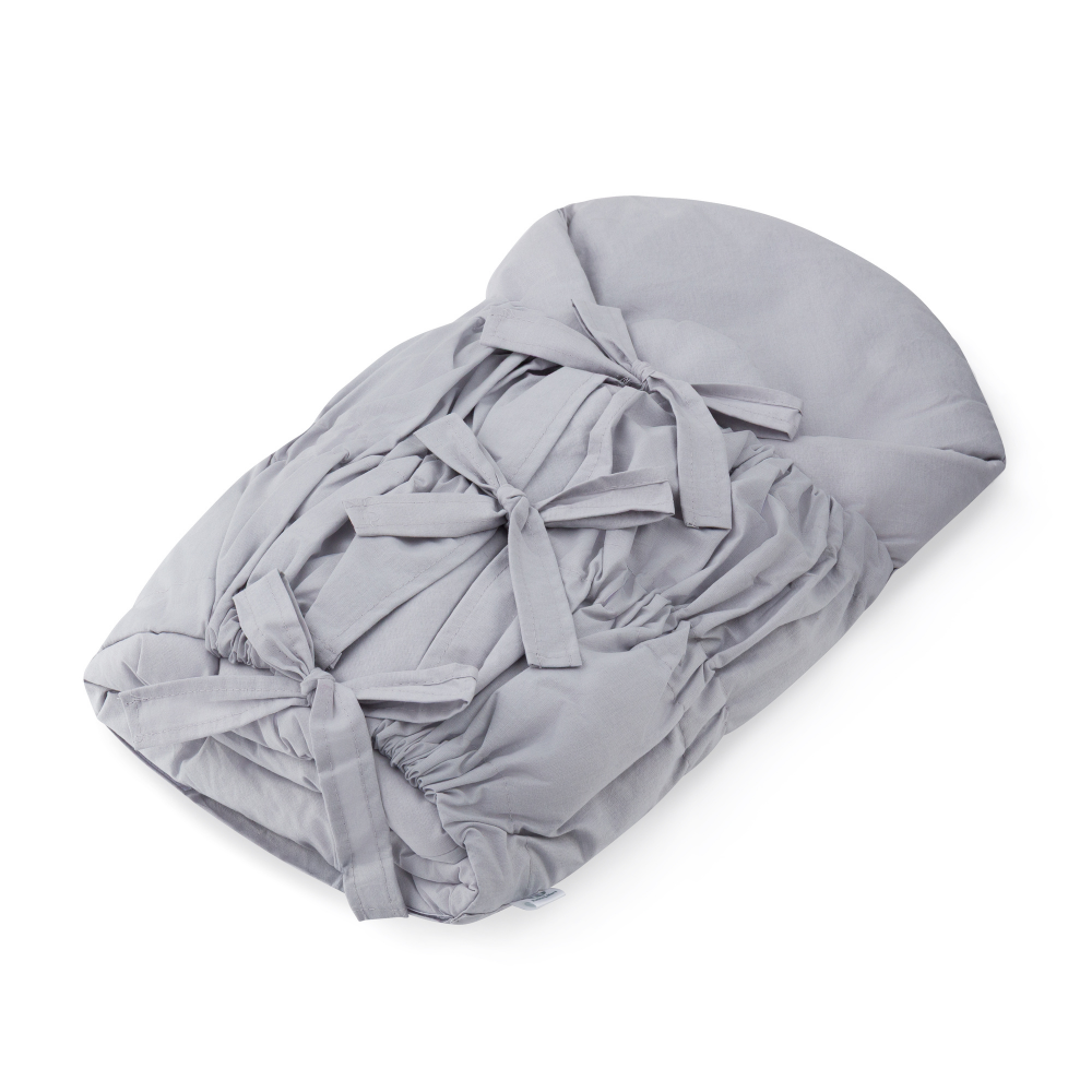 PETITE&amp;MARS Zavinovačka šnurovacia Nurse s pevnou kokosovou vložkou Light Grey 75x75 cm