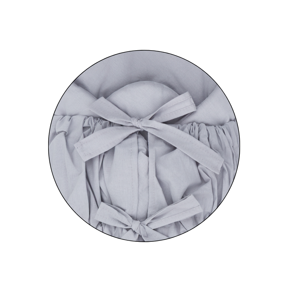 PETITE&amp;MARS Zavinovačka šnurovacia Nurse s pevnou kokosovou vložkou Light Grey 75x75 cm
