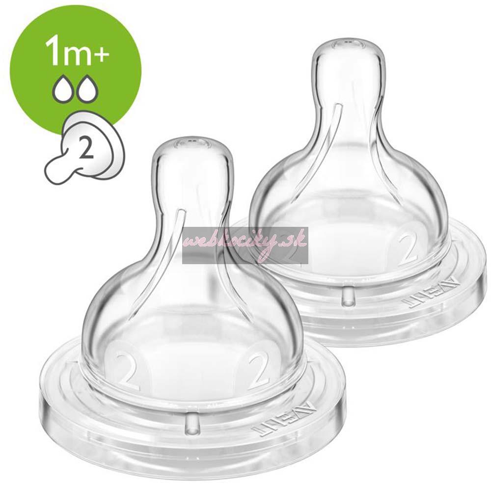 AVENT Dudlík Anti-colic/Classic+ 1m+ 2 diery 2 ks 