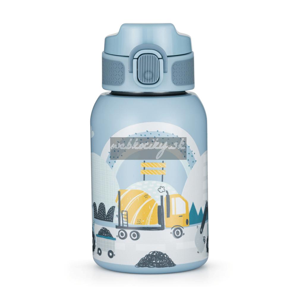 PETITE&MARS Fľaša nerezová termo so slamkou 350 ml Work Zone 12m+