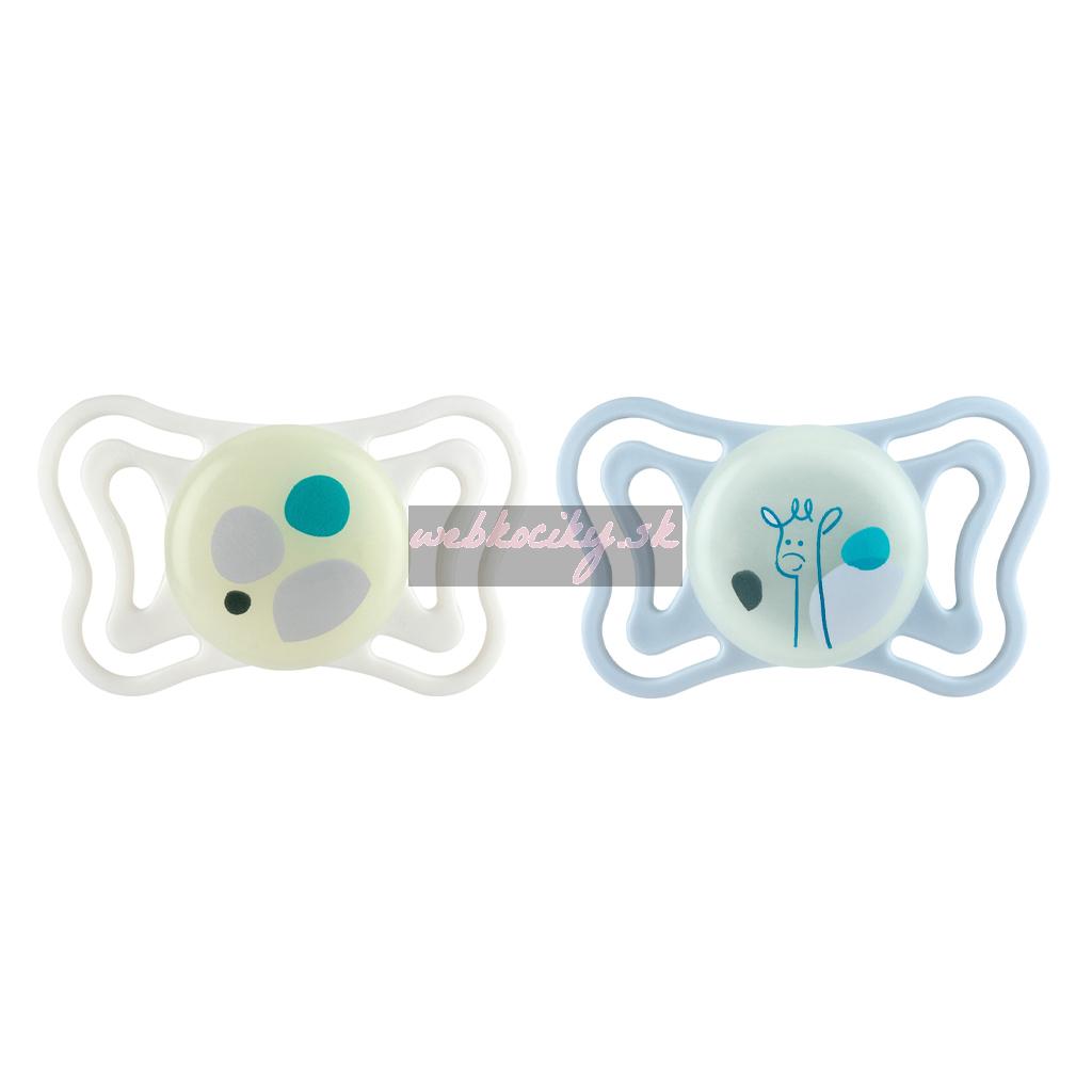 CHICCO Cumlíky Physioforma Light silikónové ortodontické neutral 2-6m, 2 ks
