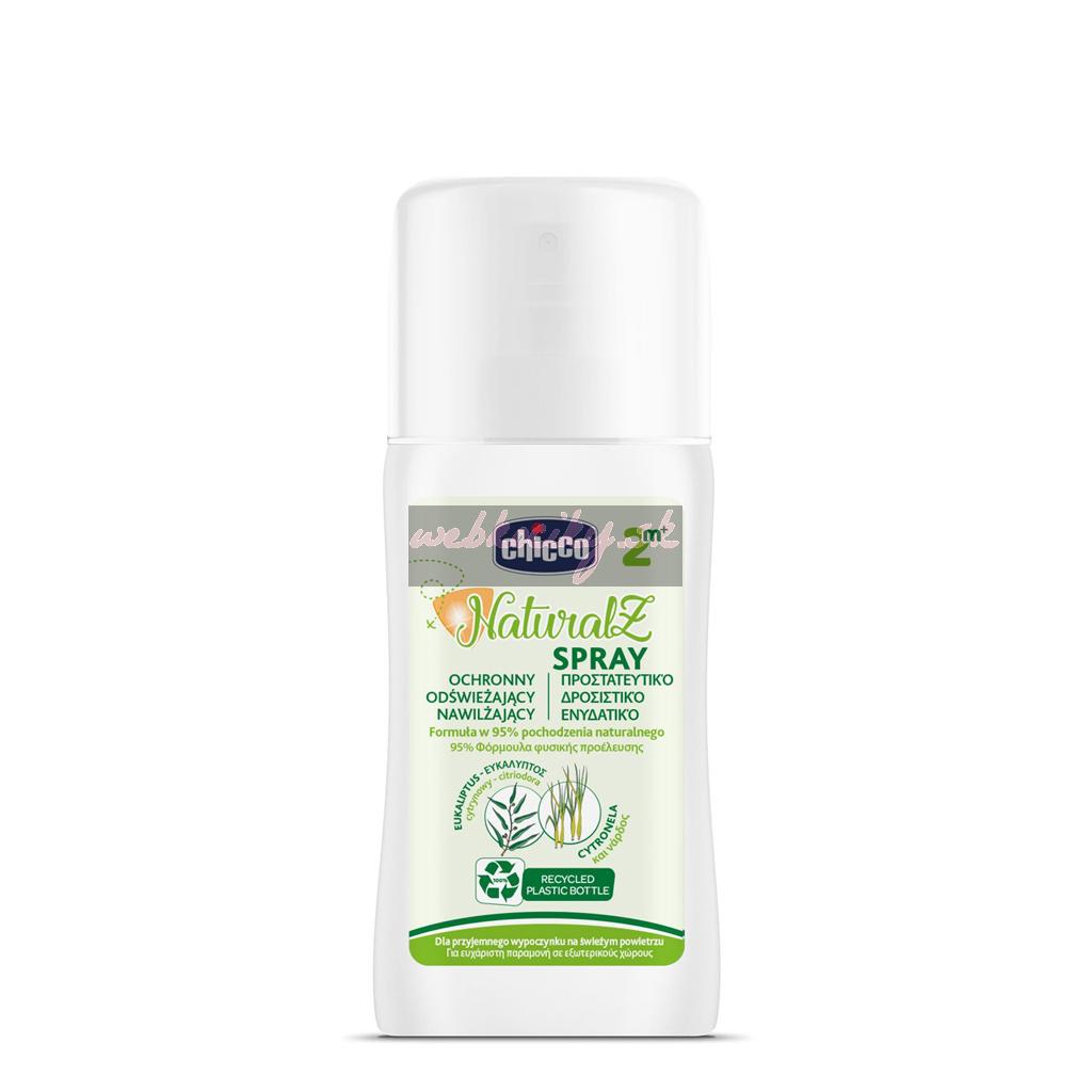 CHICCO Sprej proti komárom ochranný a osviežujúci NaturalZ 95% prírodných zložiek 100ml, 2m+