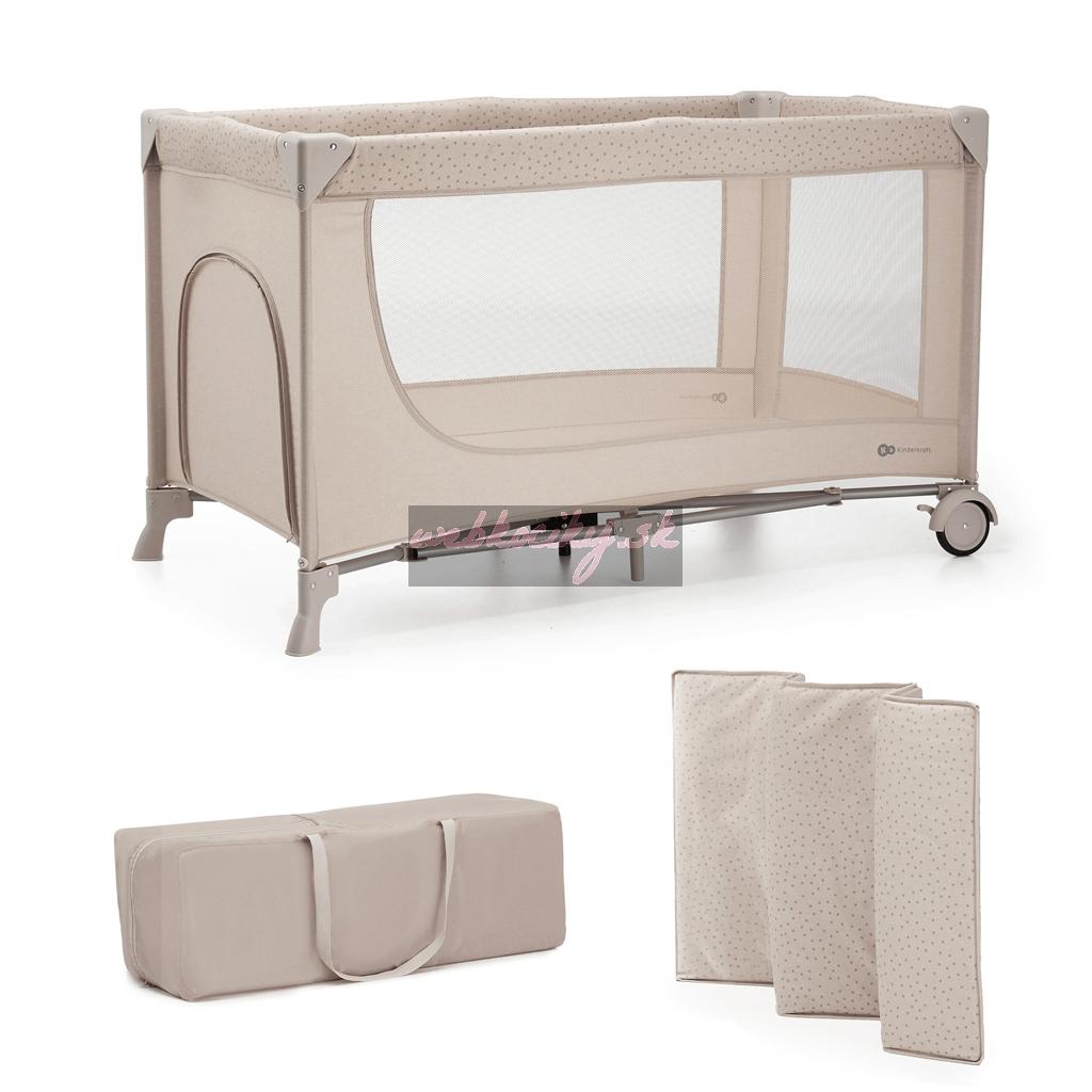 KINDERKRAFT Postieľka cestovná Joy 2 Beige
