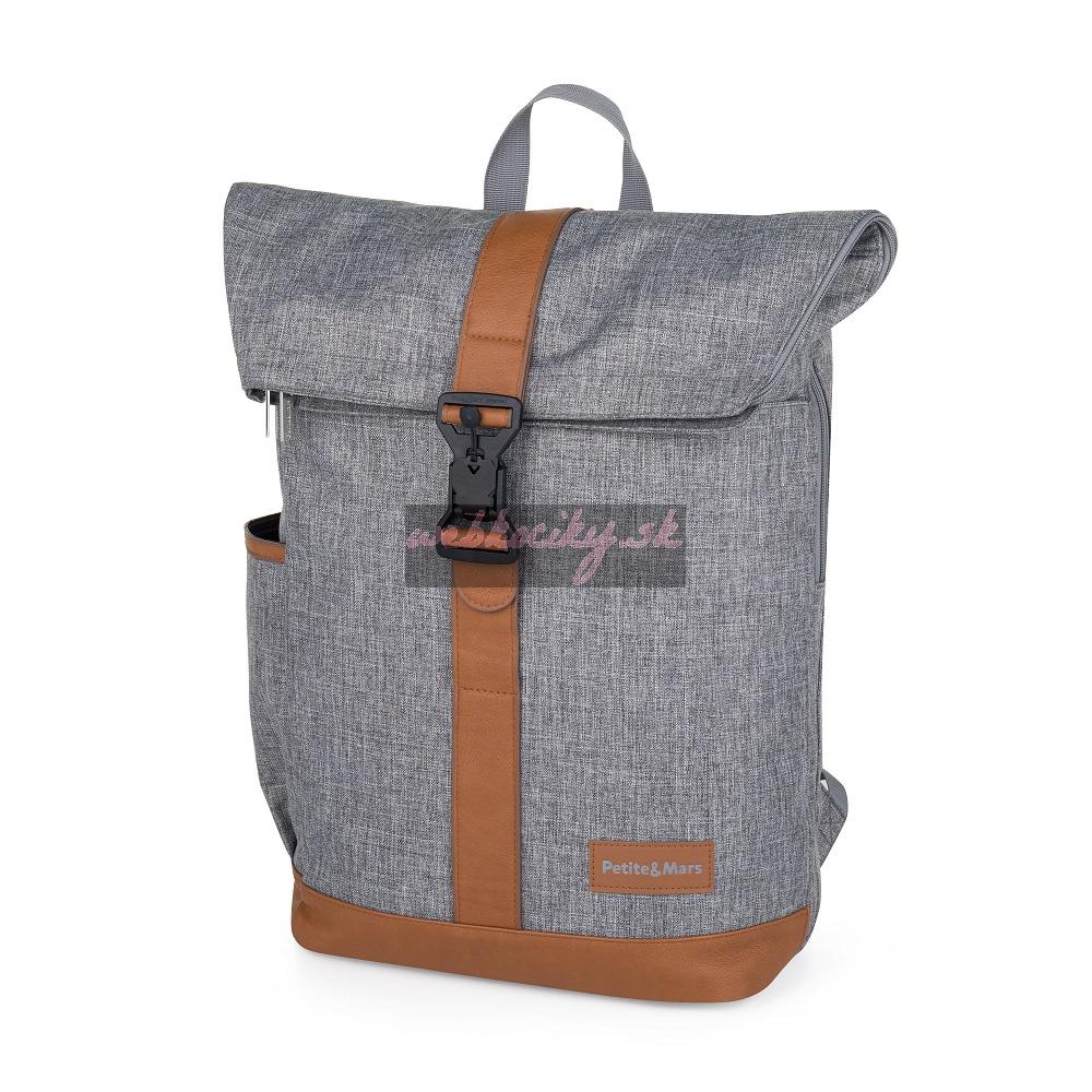 PETITE&MARS Batoh prebaľovací na kočík Jackob Ultimate Grey