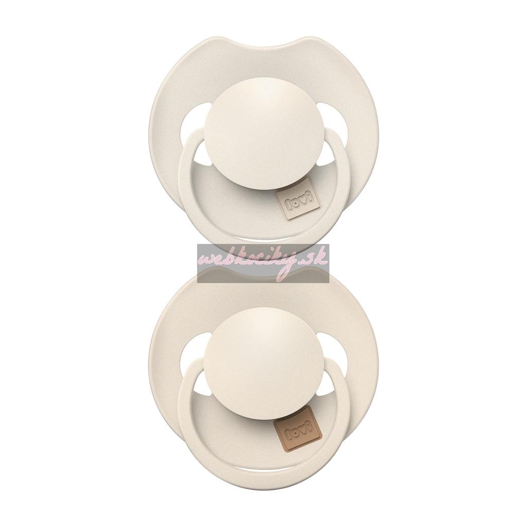 LOVI Cumlík silikónový dynamický Prime 6-18m 2ks Coconut/Ivory