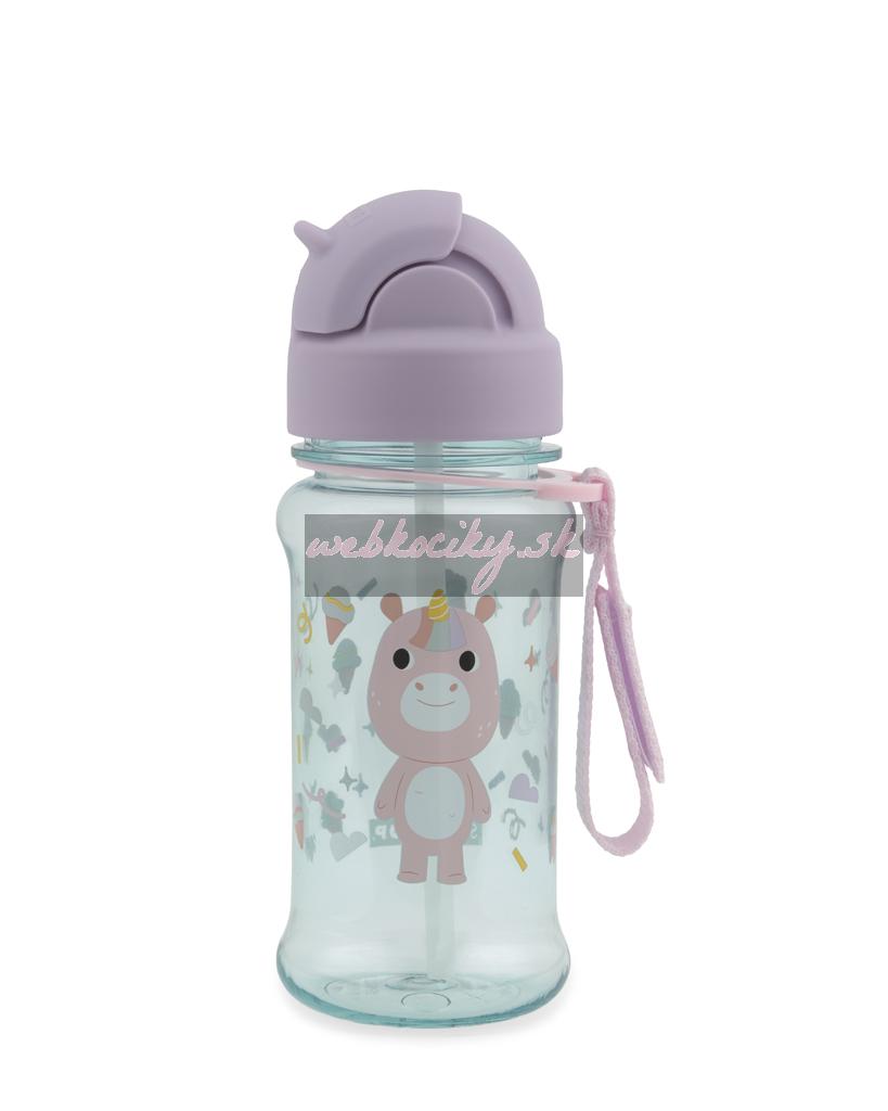 SKIP HOP Fľaša so slamkou 355ml Besties Squad Jednorožec 12m+