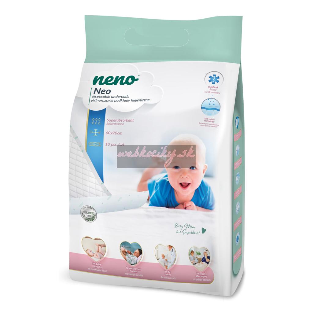 NENO Podložky jednorázové absorpčné Neo 5-vrstiev pre deti, ženy po pôrode, seniorov 60×90 cm 10 ks