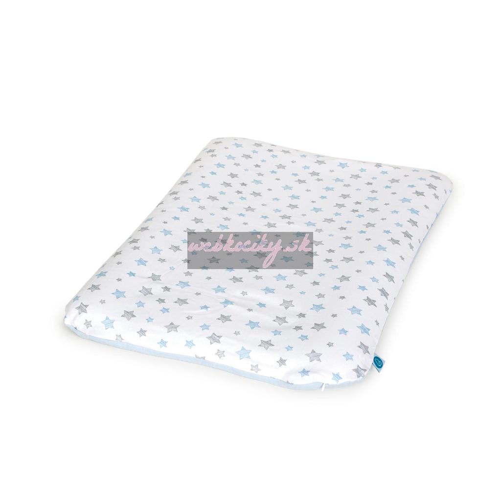 CEBA BABY Poťah na mäkkú prebaľovaciu podložku (50x70) 2 ks Grey Stars+Blue Stars