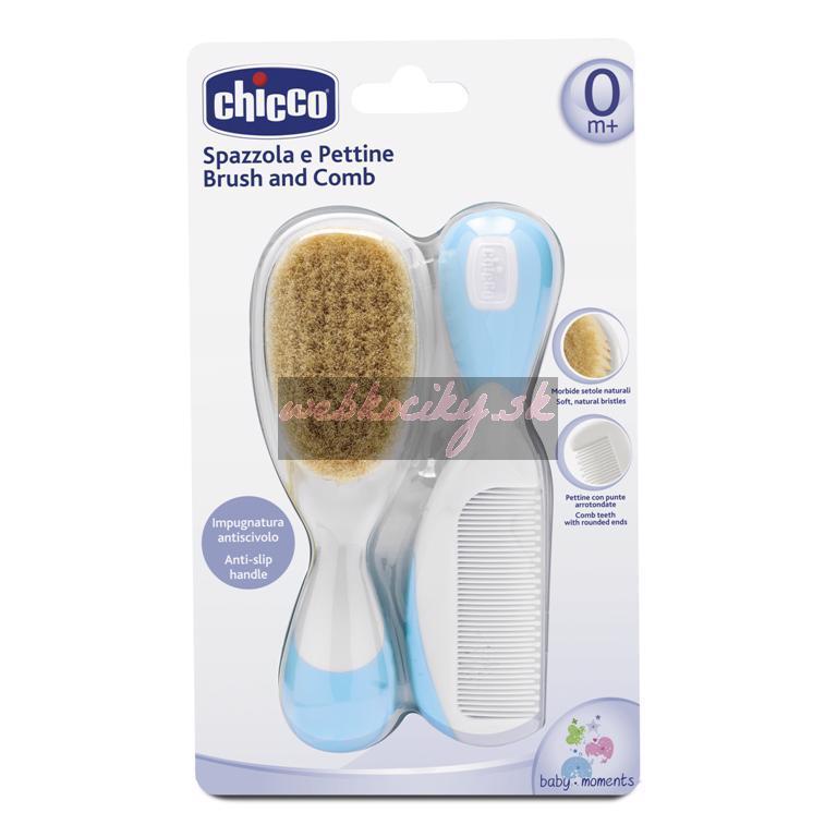 CHICCO Hrebeň a kefa modrá