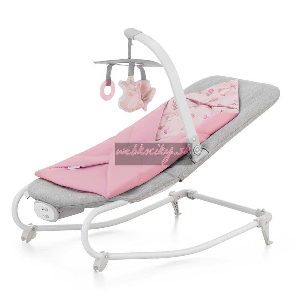 KINDERKRAFT Húpatko vibrujúce s melódiou Felio 2 Peony Rose 0m+, do 9 kg