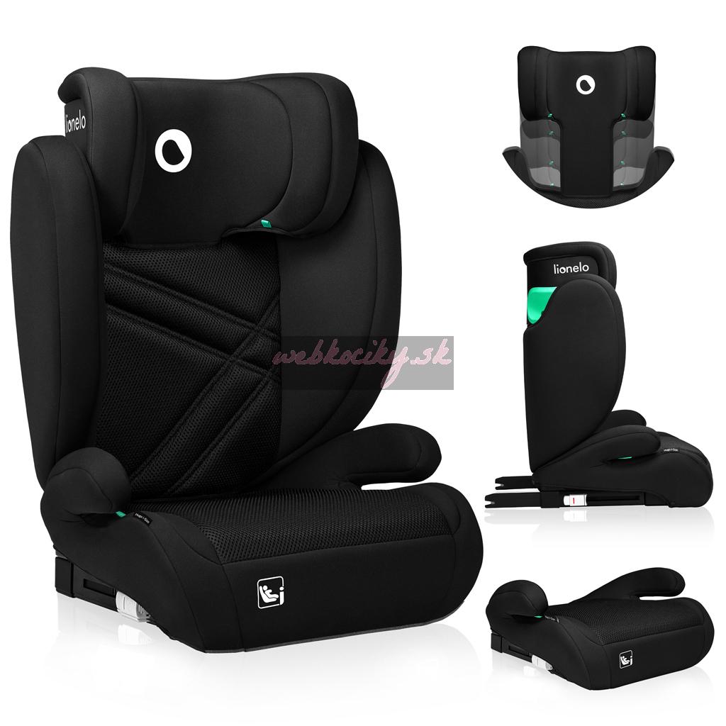 LIONELO Autosedačka Hugo i-Size (100-150 cm) Black Carbon