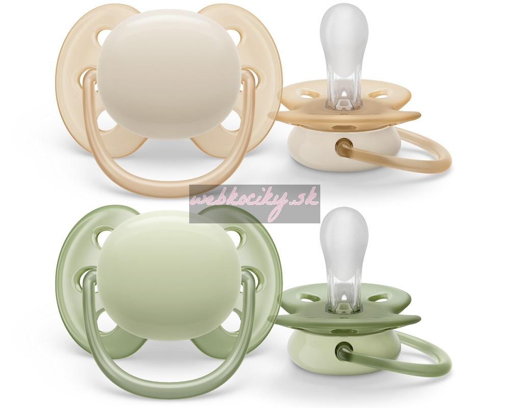 Philips AVENT Cumlík Ultrasoft Premium neutral 0-6m chlapec 2 ks