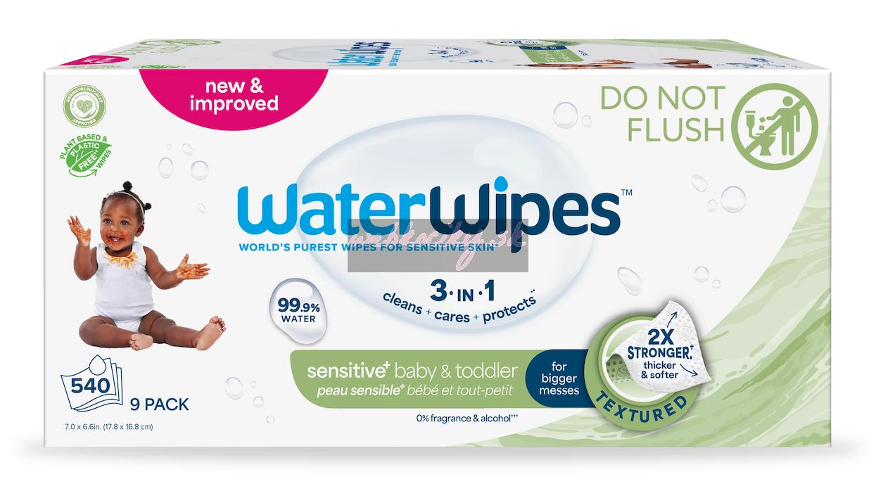 9X WATERWIPES Obrúsky vlhčené Baby&Toddler 3in1 60 ks (540 ks)