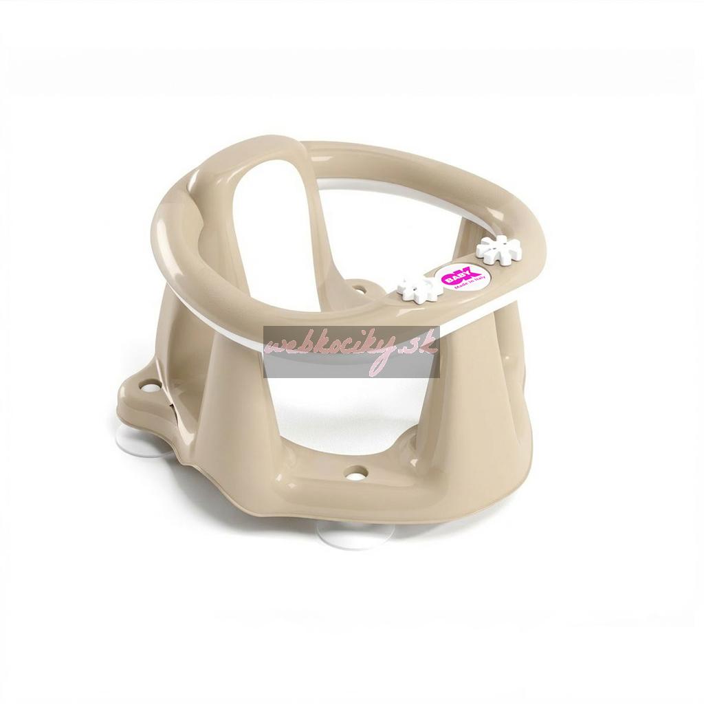 OK BABY Sedadlo do vane protišmykové Flipper Evolution s prísavkami 6–15m Beige