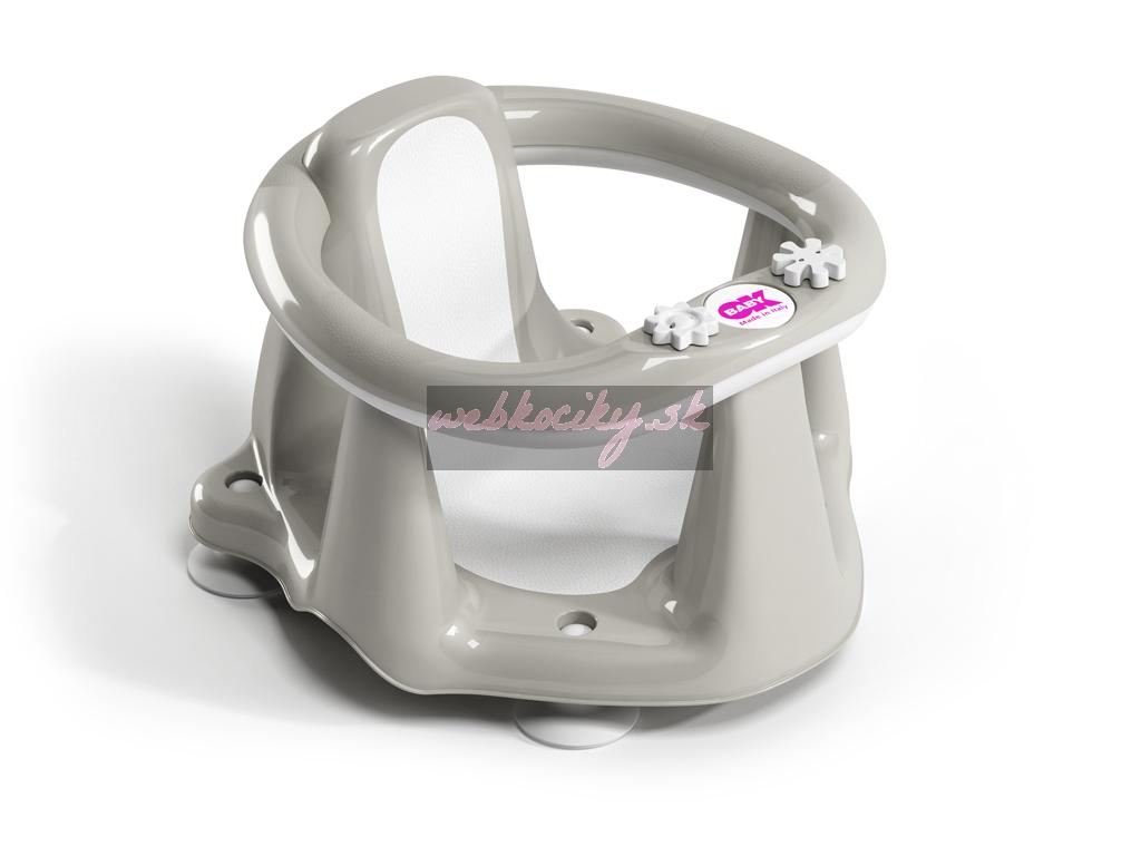 OK BABY Sedadlo do vane protišmykové Flipper Evolution s prísavkami 6–15m Grey