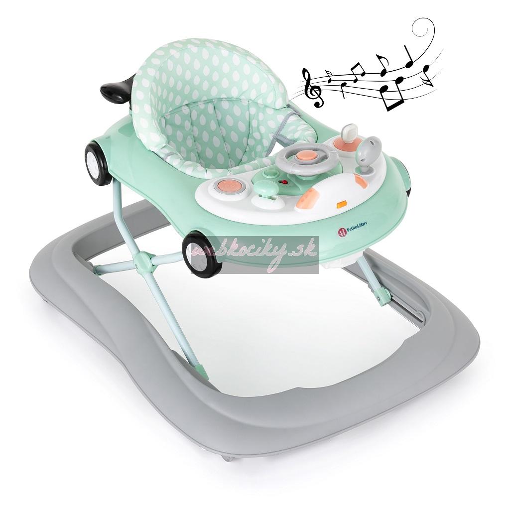 PETITE&MARS Chodítko so zvukom Cabrio Green