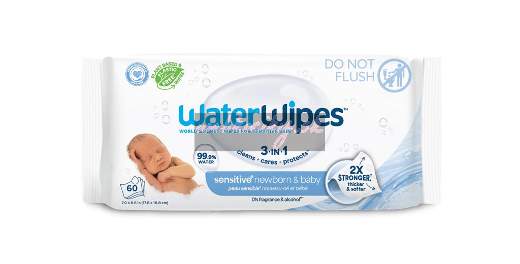 WATERWIPES Obrúsky vlhčené Newborn&Baby 3in1 60 ks