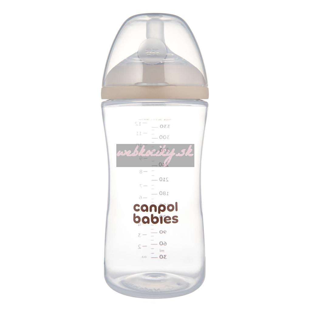CANPOL BABIES Fľaša antikoliková Natural shape 330ml