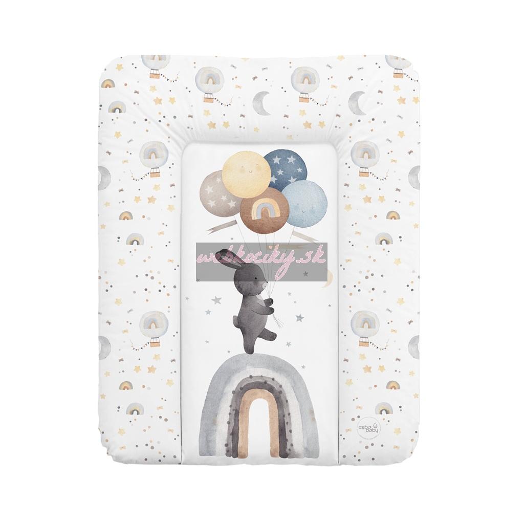 CEBA BABY Podložka prebaľovacia mäkká malá (50x70) Basic Rainbow Walk