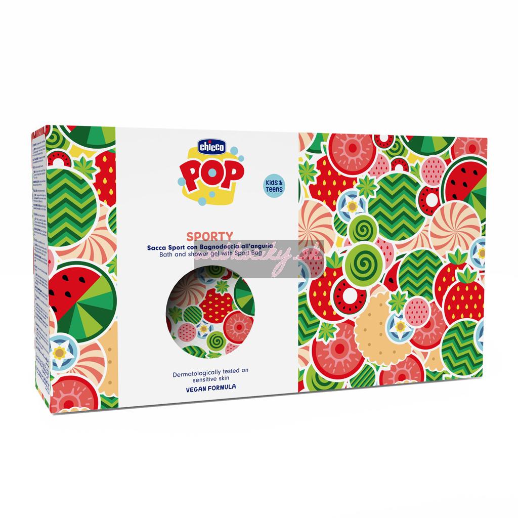 CHICCO Kúpeľový a sprchový gél POP so športovým vreckom Bubbly Watermelon 300ml