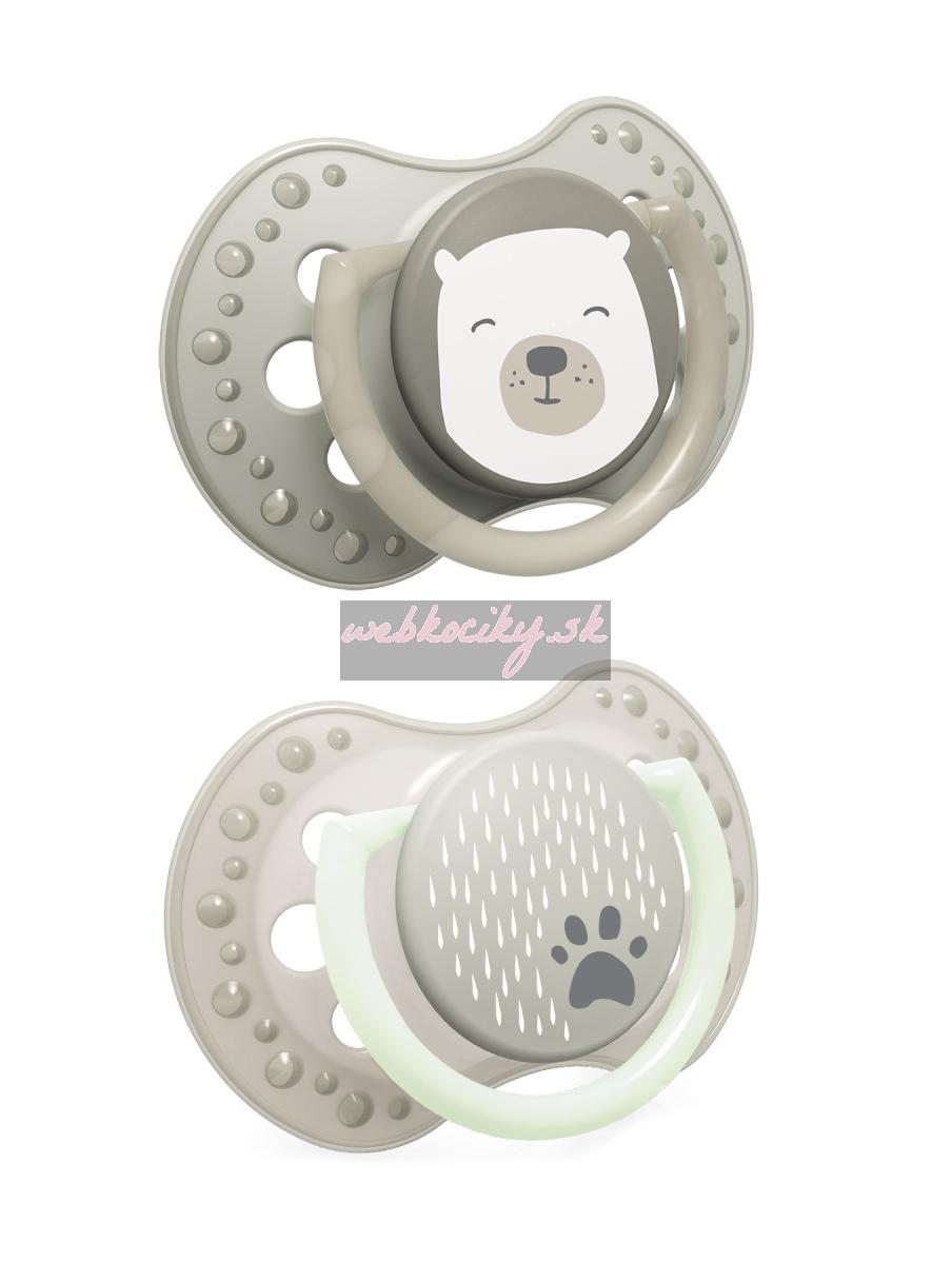 LOVI Cumlík silikónový dynamický Buddy Bear 6-18m 2ks