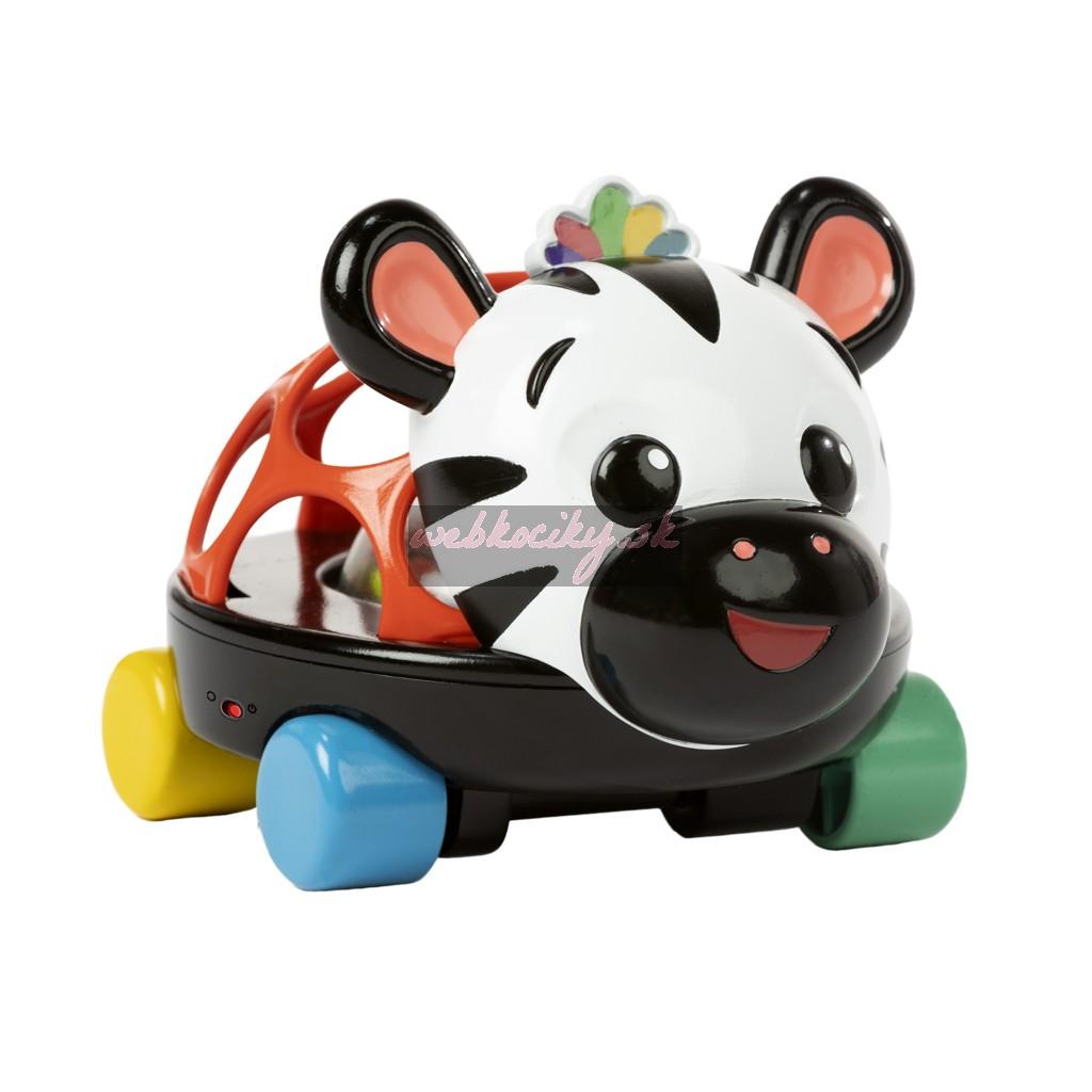 OBALL Autíčko a hrkálka 2v1 Curious Car zebra Zen™ 3m+